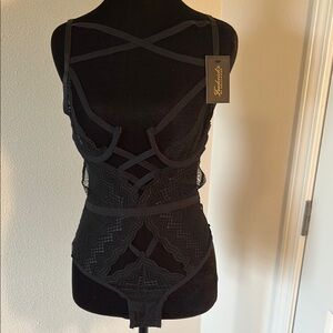 Frederick's of Hollywood Black Lace Bodysuit